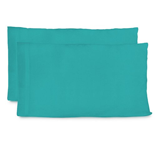 Book Cover Cosy House Collection Luxury Bamboo Standard Size Pillowcases - Turquoise Pillowcase Set of 2 - Ultra Soft & Cool Hypoallergenic Natural Bamboo Blend Cover - Resists Stains, Wrinkles, Dust Mites