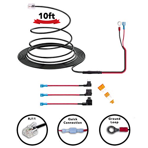 Book Cover Radar Detector 10ft Hardwire Kit for Escort Valentine One Uniden Beltronics | 3 Sizes of Tap a Fuse Included | Quick Connection Plug and Play