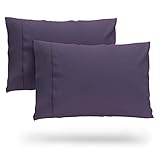 Cosy House Collection Luxury Bamboo King Size Pillow Cases - Purple Pillowcase Set of 2 - Ultra Soft & Cool Hypoallergenic Natural Bamboo Blend Cover - Resists Stains, Wrinkles, Dust Mites