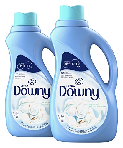 Book Cover Downy Ultra Liquid Laundry Fabric Softener, Cool Cotton Scent, 120 Total Loads (Pack of 2)