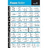 NewMe Fitness Laminated Foam Roller Poster for Home or Gym :: Illustrated Guide with 40 Self Myofascial Release Exercises for Improved Recovery & Performance, for Men & Women, 20” x 30