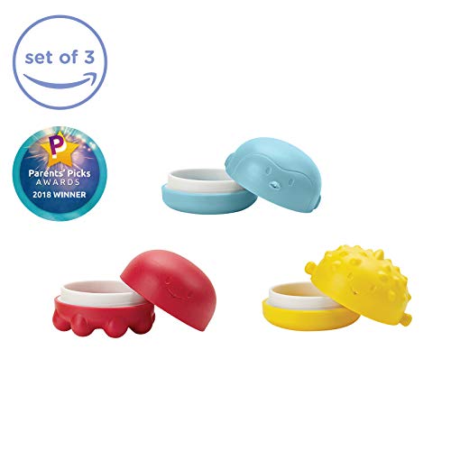 Book Cover Ubbi Squeeze and Switch Silicone Mold Free Bath Toys for Toddlers and Baby