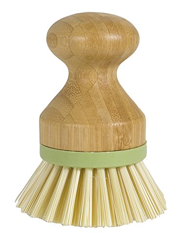 Evriholder Mini Scrub Brush Dish Scrubber Made of Sustainable Bamboo and Recycled Plastic