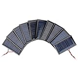 AOSHIKE 10Pcs 5V 30mA Mini Solar Panels for Solar Power Mini Solar Cells DIY Electric Toy Materials photovoltaic Cells 53x30MM(5V 30mA 53x30MM)