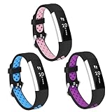 Jobese Compatible with Fitbit Alta HR Bands/Alta Bands/Ace, Soft Breathable Silicone Adjustable Replacement Wristbands Compatible with Fitbit Alta Bands for Women Men, Large Small