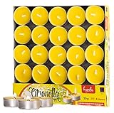 Hyoola Tealight Citronella Candles - Anti Mosquito Candle - 4 Hour Burn - 50 Pack - DEET Free