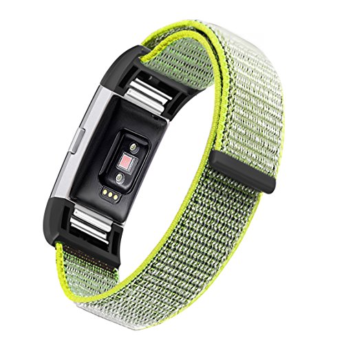 bayite Nylon Bands Compatible Fitbit Charge 2, Replacement Accessory Strap Wristbands Women Men Large Small