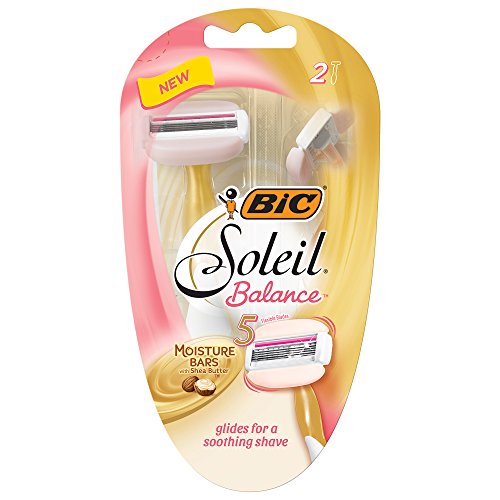 BIC Soleil Balance Women's 5-Blade Disposable Razor, 2-Count
