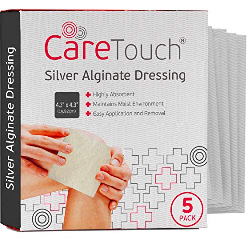 Silver Alginate Dressing - 5 Sterile Gauze 4.3x4.3