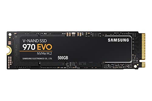 Book Cover SAMSUNG (MZ-V7E500BW) 970 EVO SSD 500GB - M.2 NVMe Interface Internal Solid State Drive with V-NAND Technology, Black/Red