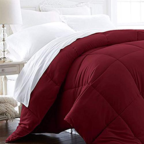 Book Cover Beckham Luxury Linens King/California King Size Comforter - 1600 Series Down Alternative Home Bedding & Duvet Insert - Burgundy