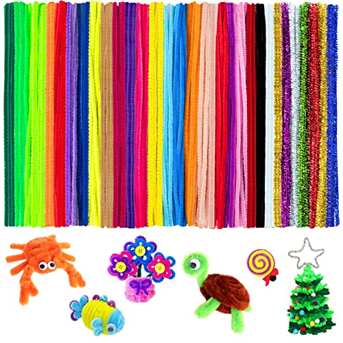 Acerich 600 Pcs Assorted Colors Pipe Cleaners DIY Art Craft Decorations Chenille Stems (6 mm x 12 Inch)