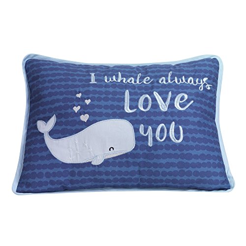 Book Cover Lambs & Ivy Oceania Decorative Throw Pillow - Blue Ocean Whale