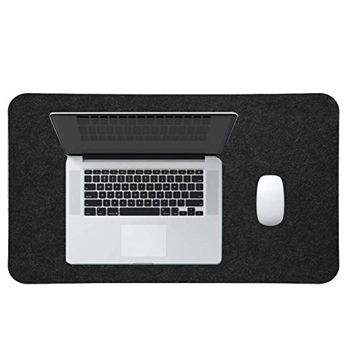 Desk Pad, Desk Blotter Desk Mat Mouse Pad Anti-Static Felts Table Mouse Mat Non-Slip Desk Laptop Pad with Good Insulation for School Office Table Pad(Black)