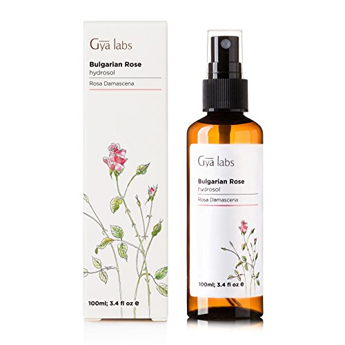 Rose (Bulgaria) Floral Water Mist - 100% Pure Hydrosol Spray for Face Toner, Acne, Hair and Skin (3.4 fl oz) - Gya Labs