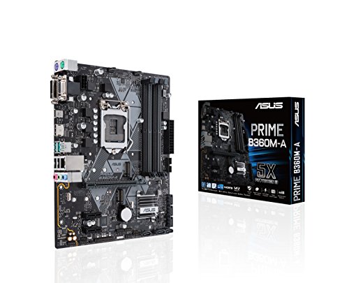 Book Cover ASUS PRIME B360M-A (300 Series) Intel LGA-1151 mATX Motherboard with Aura Sync RGB header, DDR4 2666MHz, M.2 support, HDMI, Intel Optane memory ready, SATA 6Gbps and USB 3.1 Gen 2