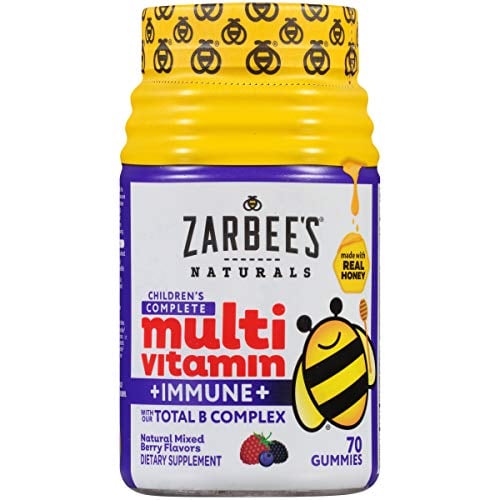 Book Cover Zarbee's Naturals Children's Complete Multivitamin + Immune* Gummies, Mixed Berry Flavors, 70 Gummies