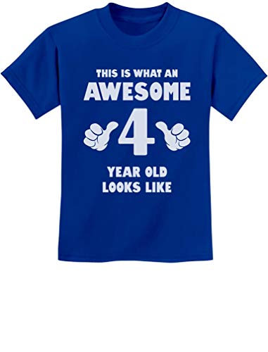 Book Cover This is What an Awesome 4 Year Old Looks Like 4th Birthday Gift Kids T-Shirt