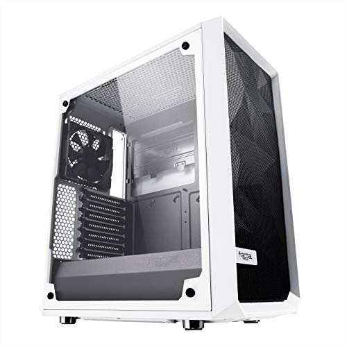 Book Cover Fractal Design Meshify C - Compact Mid Tower Computer Case - Airflow/Cooling - 2X Fans Included - PSU Shroud - Modular Interior - Water-Cooling Ready - USB3.0 - Tempered Glass Side Panel - White
