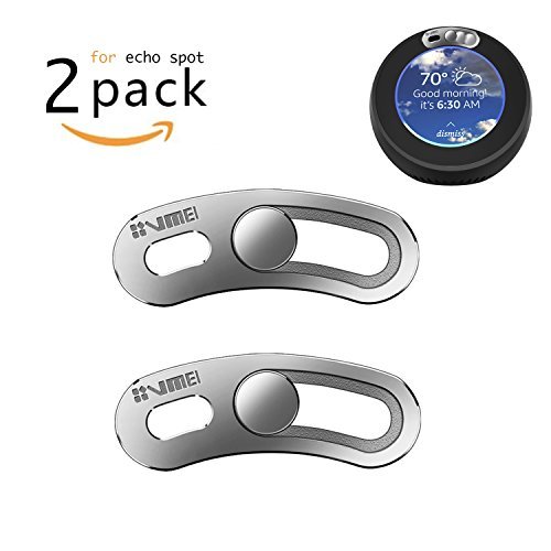 Book Cover VMEI Echo Spot Webcam Cover[2-Pack] -The Metal Covers can Cover Echo Spot's Camera Then Protect The Privacy of All Users .Very Easy to Install.Designed by VMEI (Silver)