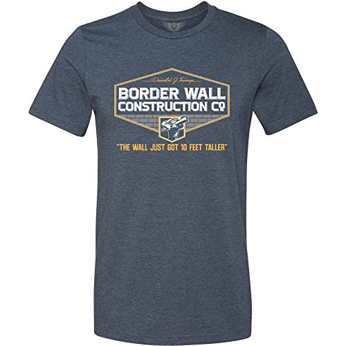 GunShowTees Men’s Donald Trump Border Wall Construction Company T-Shirt
