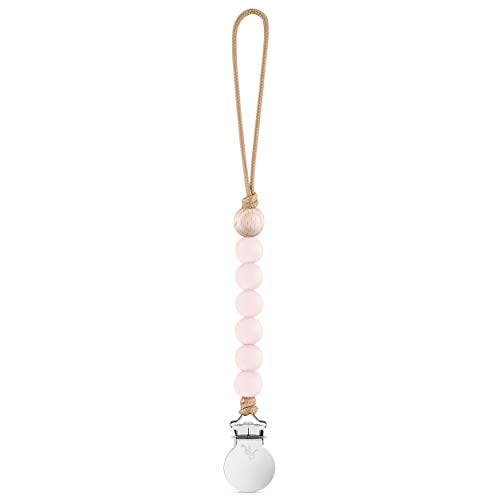 Ryan and Rose Pacifier Clip - Made by Moms in The USA - (Charley, Pink)