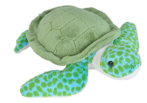 Book Cover Wild Republic Sea Turtle Plush, Stuffed Animal, Plush Toy, Gifts for Kids, Sea Critters, 8