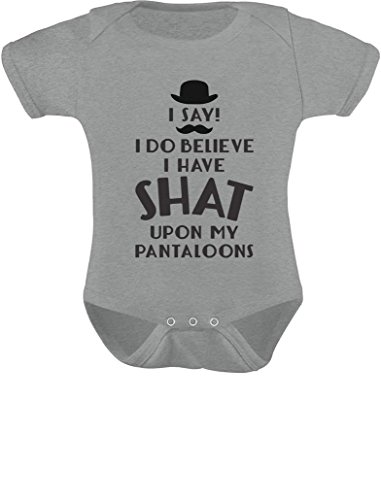 Book Cover I Do Believe I Have Shat Upon My Pantaloons Funny Cute Baby Bodysuit