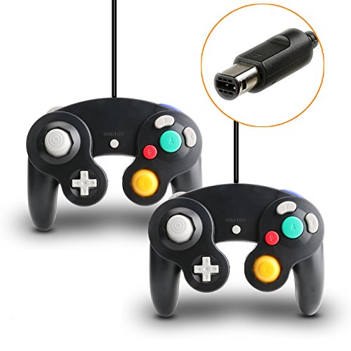 Book Cover Gamecube Controller, 2 Packs Classic Wired Controllers Compatible with Wii Nintendo Gamecube
