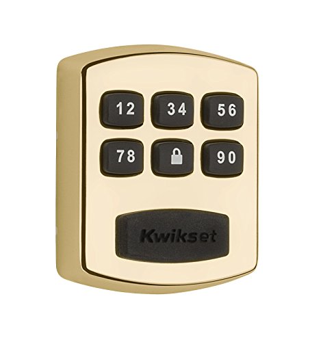 Kwikset 99050-002 Model 905 Value Lock Keyless Entry Electronic Keypad Deadbolt for Garage or Side Door, Polished Brass