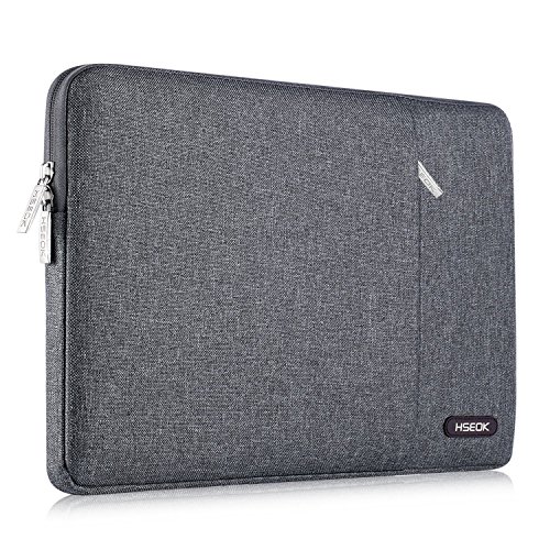 HSEOK 15.6-Inch Laptop Case Sleeve, Compatible with Most 15.6-Inch Laptop Notebook Dell Asus Lenovo HP, Environmental-Friendly Spill-Resistant Case, Linen Gray