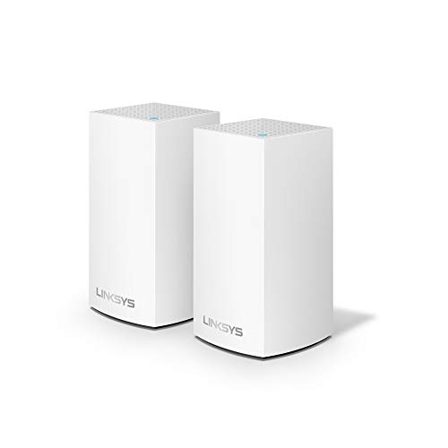 Book Cover Linksys WHW0102 Velop Mesh Router (Home Mesh Wi-Fi System for Whole-Home Wi-Fi Mesh Network) 2-Pack/ White