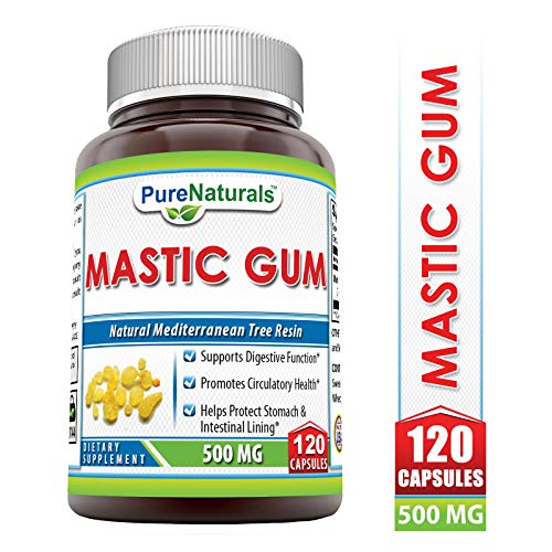 Pure Naturals Mastic Gum 500 Mg 120 Capsules