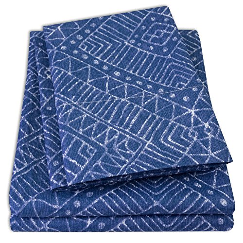 1500 Supreme Collection Extra Soft Parkview Sophisticated Subtle Pattern Sheet Set, King - Luxury Bed Sheets Set with Deep Pocket Wrinkle Free Bedding, Trending Printed Pattern, King