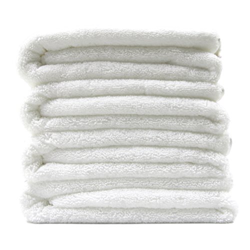 Polyte Premium Quick Dry Lint Free Microfiber Bath Towel, 57 x 30 in, Set of 4 (White)