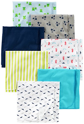 Book Cover Simple Joys by Carter's Baby Boys' 7-Pack Flannel Receiving Blankets