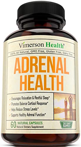 Adrenal Support Supplement. Cortisol Management Formula. Fatigue, Anxiety and Stress Relief with Magnesium, Valerian, Vitamin C, Choline, L-Tyrosine, Hawthorn and Other Natural Adaptogenic Herbs.