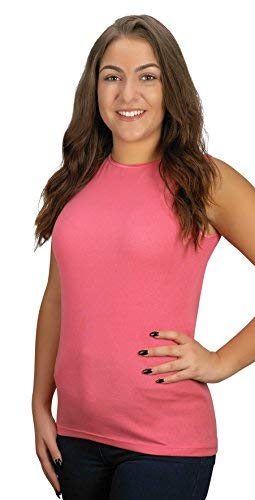 Rosette Womenâ€™s Sleeveless Undershirt - Cotton â€“ High Neck, Full shoulder design