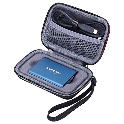 XANAD Case for Samsung T3 T5 Portable 250GB 500GB 1TB 2TB SSD USB 3.1 External Solid State Drives Storage Travel Carrying Bag Grey