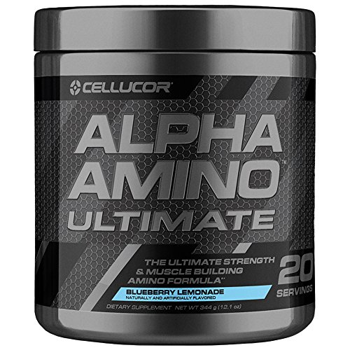 Book Cover Cellucor Alpha Amino Ultimate EAA & BCAA Recovery Powder + HMB, Essential & Branched Chain Amino Acids For Post Workout Hydration, Blueberry Lemonade, 20 Servings