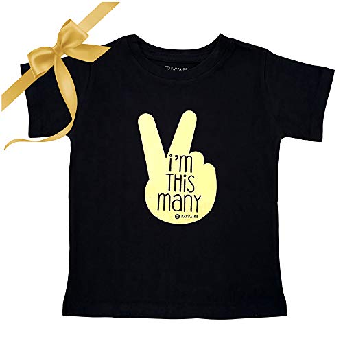 Fayfaire 2nd Birthday Shirt Outfit: Boutique Quality Second Bday I’m This Many 2T-3T