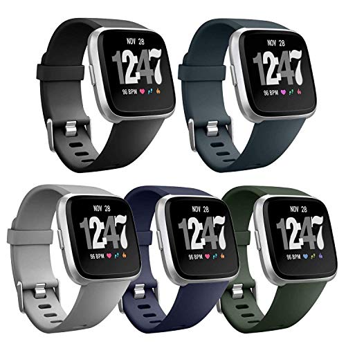 I-SMILE Silicone Bands Compatible for Fitbit Versa 2 / Fitbit Versa/Fitbit Versa Lite Bands, Replacement Wristband with Buckle for Fitbit Versa Fitness Smart Watch, 13 Colors, Large, Small