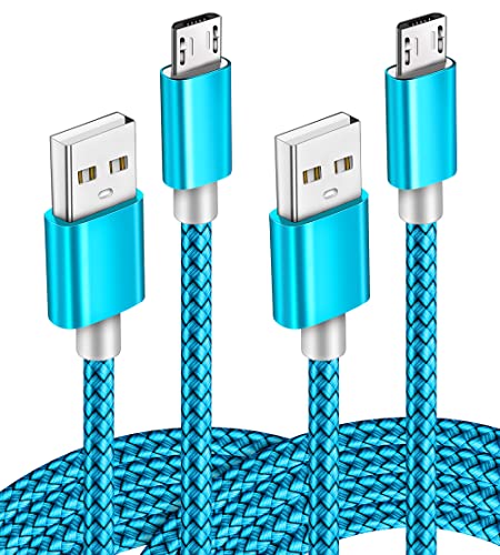 Book Cover Micro USB Cable 2pack 6ft Android Charger Cord Fast Quick Charging for Samsung 2016 Tab A 7.0 10.1, E 8.0, Kindle Fire Hd Hdx 7 8 10 Tablet, Phones Galaxy S7 S6 Edge, Note 5/4, J7 J3 Prime Star Pro