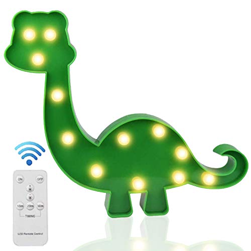 Book Cover Light Up Dinosaur Toys LED Kids Night Lights with Wireless Remote Control for Boys Bedroom Decor, Birthday Gifts(Green Dinosaur)