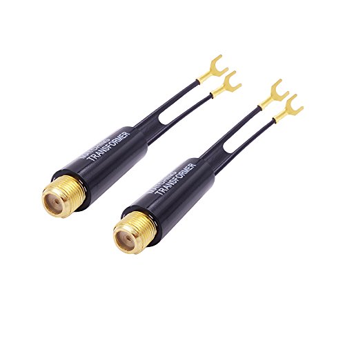 Book Cover Fancasee (2 Pack Gold Plated) 75 Ohm to 300 Ohm UHF/VHF/FM Matching Transformer Converter Adapter with F Type Female Coax Coaxial Connector Plug Jack for Cable Wire Antenna TV