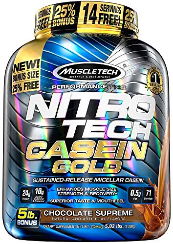 MuscleTech Nitro-Tech Casein Gold, Cookies & Cream, 2290g