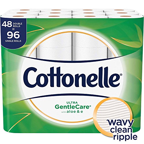 Cottonelle Ultra GentleCare Toilet Paper with Aloe & Vitamin E, 48 Double Rolls, Bath Tissue