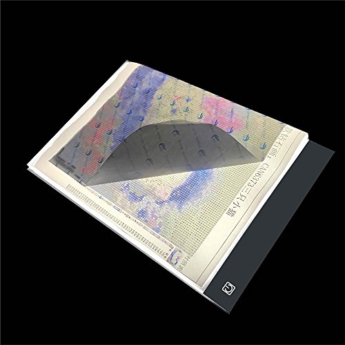 Book Cover A4 LED Light Tablet Board Pad Apply to DIY 5D Diamond Painting for Adults by Number Kit, See Symbols and Numbers Clearer