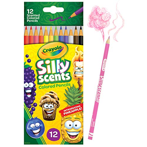 Crayola Silly Scents Scented Colored Pencils, Gift for Kids, 12ct, Assorted, 0.3 x 3.5 x 8.4 inches