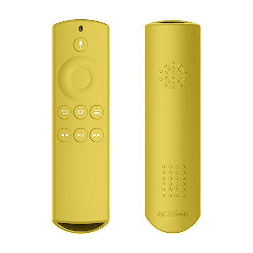 Book Cover ACEIken Case for Alexa Voice Remote for Fire TV and Fire TV Stick (Yellow)